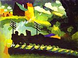 Murnau-View with Railroad and Castle by Wassily Kandinsky